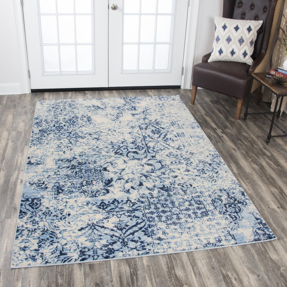 Alora Decor Swagger Transitional White Runner Rug 2'3"X7'7" - Power-Loomed Rizlon Polypropylene, Durable Low-Profile SWGSW100137092377