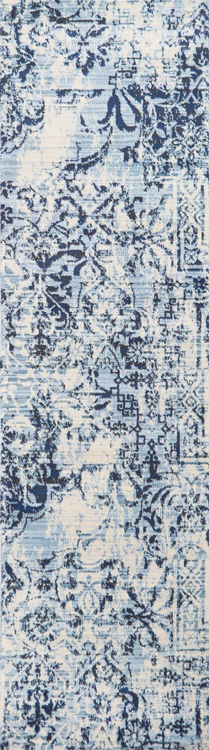 Alora Decor Swagger Transitional White Runner Rug 2'3"X7'7" - Power-Loomed Rizlon Polypropylene, Durable Low-Profile SWGSW100137092377