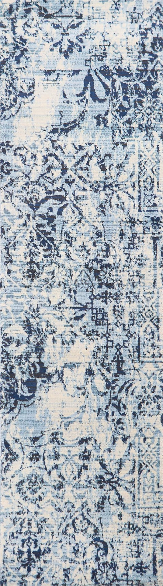 Alora Decor Swagger Transitional White Runner Rug 2'3"X7'7" - Power-Loomed Rizlon Polypropylene, Durable Low-Profile SWGSW100137092377