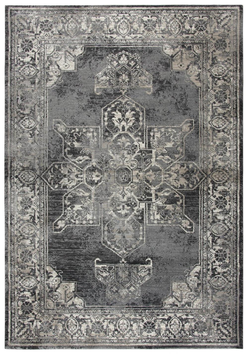 Alora Decor Swagger Medallion Rug Power-Loomed Rizlon Polypropylene — Transitional Persian-Inspired Neutrals, Durable 9'10" x 12'6" SWGSW100733069116