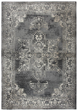 Alora Decor Swagger Medallion Rug Power-Loomed Rizlon Polypropylene — Transitional Persian-Inspired Neutrals, Durable 9'10" x 12'6" SWGSW100733069116