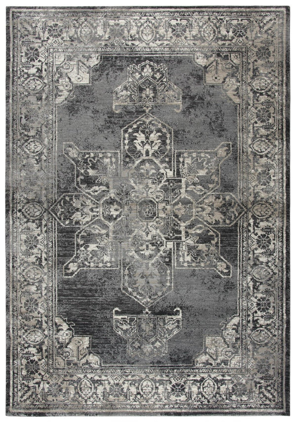 Alora Decor Swagger Medallion Rug Power-Loomed Rizlon Polypropylene — Transitional Persian-Inspired Neutrals, Durable 9'10" x 12'6" SWGSW100733069116
