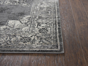 Alora Decor Swagger Medallion Rug Power-Loomed Rizlon Polypropylene — Transitional Persian-Inspired Neutrals, Durable 9'10" x 12'6" SWGSW100733069116