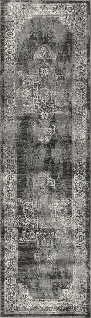 Alora Decor Swagger Medallion Runner Rug 2'3"X7'7" Power-Loomed Polypropylene Rizlon Yarn Stain-Resistant Elegance SWGSW100733062377