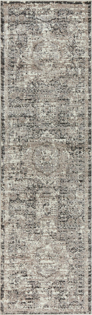 Alora Decor Swagger Distressed Medallion Runner Rug 2'3"X7'7" - Power-Loomed Rizlon Polypropylene, Durable Plush SWGSW101033552377