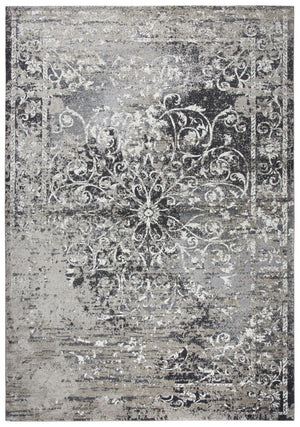 Alora Decor Swagger Transitional Power-Loomed Area Rug With Distressed Medallion, Rizlon Yarn, Neutral Tones 7'10" x 10'10" SWGSW1012TA337110