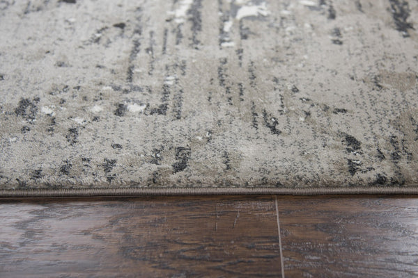 Alora Decor Swagger Transitional Runner Rug 2'3"X7'7" Distressed Medallion Taupe-Brown Durable Heat-Set Polypropylene SWGSW1012TA332377