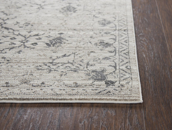 Alora Decor Swagger Beige Runner Rug - 2'3"X7'7" Power-Loomed Polypropylene, Rustic Medallion Design, Durable Elegance SWGSW101455042377