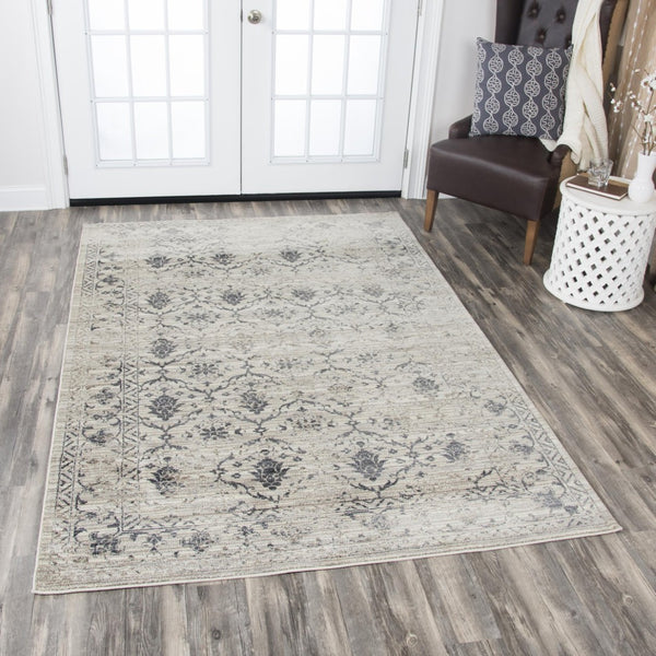 Alora Decor Swagger Beige Runner Rug - 2'3"X7'7" Power-Loomed Polypropylene, Rustic Medallion Design, Durable Elegance SWGSW101455042377