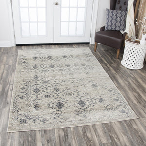 Alora Decor Swagger Transitional Beige Medallion Floral Rug - Power-Loomed Polypropylene, Durable Low-Maintenance Appeal 3'3" x 5'3" SWGSW101455043353