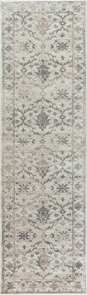 Alora Decor Swagger Beige Runner Rug - 2'3"X7'7" Power-Loomed Polypropylene, Rustic Medallion Design, Durable Elegance SWGSW101455042377