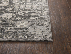 Alora Decor Swagger Gray Mina-Khani Runner Rug, Power-Loomed 100% Heat-Set Polypropylene, Durable Slate Gray Pattern (2'3" X 7'7") SWGSW101533TA2377