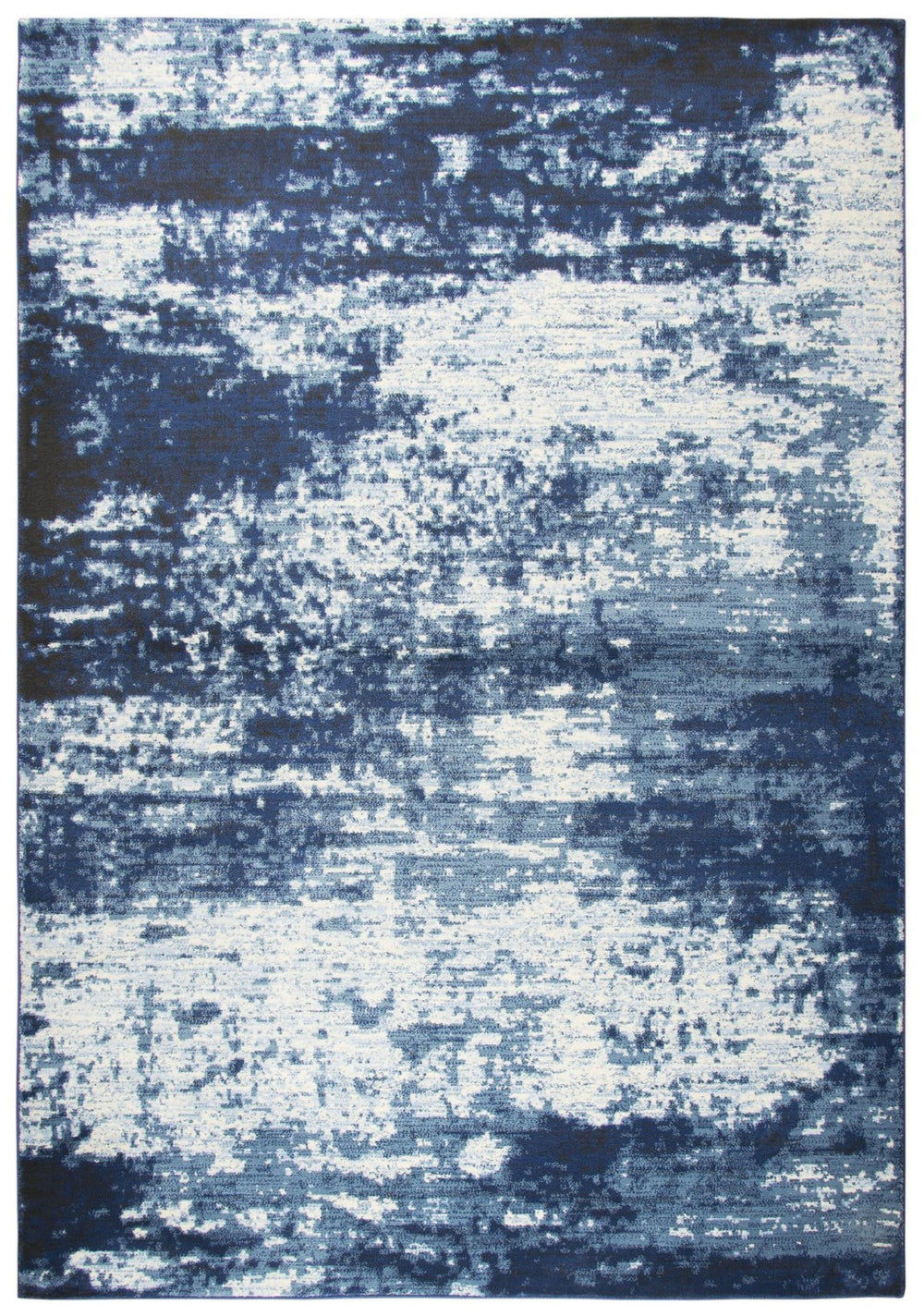 Alora Decor Swagger Navy Abstract Rug Power-Loomed Polypropylene For High-Traffic Rooms — Fade & Stain Resistant, Modern Urban Style 3'3" x 5'3" SWGSW101637093353