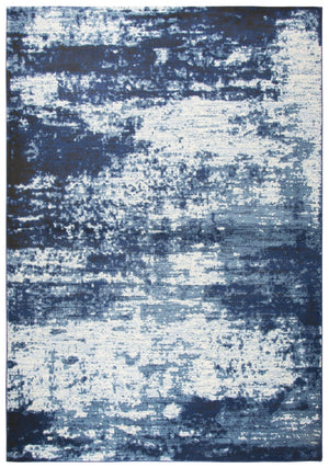 Alora Decor Swagger Navy Abstract Rug Power-Loomed Polypropylene For High-Traffic Rooms — Fade & Stain Resistant, Modern Urban Style 3'3" x 5'3" SWGSW101637093353