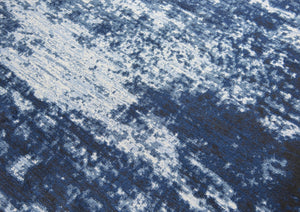 Alora Decor Swagger Navy Abstract Rug Power-Loomed Polypropylene For High-Traffic Rooms — Fade & Stain Resistant, Modern Urban Style 3'3" x 5'3" SWGSW101637093353