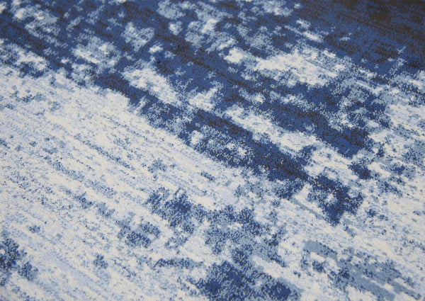 Alora Decor Swagger Navy Abstract Rug Power-Loomed Polypropylene For High-Traffic Rooms — Fade & Stain Resistant, Modern Urban Style 3'3" x 5'3" SWGSW101637093353