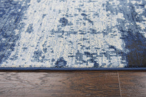 Alora Decor Swagger Navy Abstract Rug Power-Loomed Polypropylene For High-Traffic Rooms — Fade & Stain Resistant, Modern Urban Style 3'3" x 5'3" SWGSW101637093353