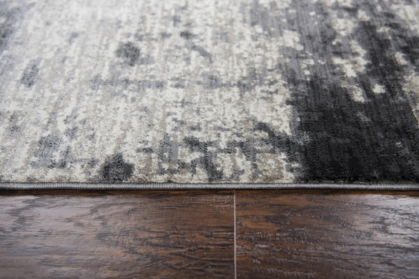 Alora Decor Swagger Contemporary Abstract Brown Taupe Slate Rug — Power-Loomed Rizlon Polypropylene, Durable Urban Chic 6'7" x 9'6" SWGSW101742TA6796
