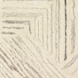 Trans Ocean Liora Manne Madison Modern Area Rug - Hand-tufted Wool, Geometric Design, 2' X 7'6" Accent Piece Natural Wool Mair8956212