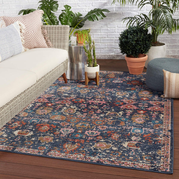 Jaipur Living Vibe by Jaipur Living Azura Polyester Oriental Floral Indoor Outdoor Performance Rug 2'6"X8' RUG150694