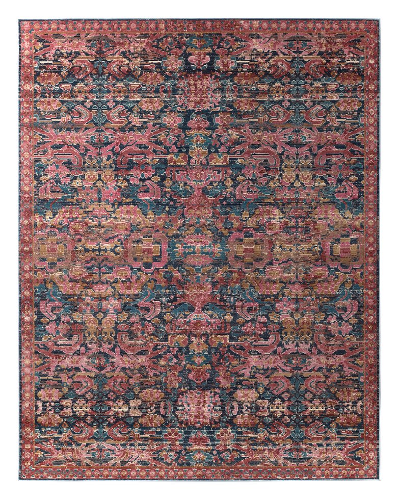 Jaipur Living Swoon Maven Swo05 Powerloomed Machinemade 100% Polyester Moroccan / Bohemian Oriental Outdoor Rug Pink, Blue 100% Polyester Rug150677