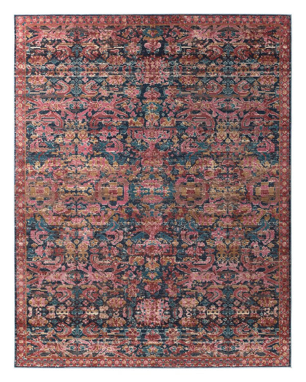 Jaipur Living Swoon Maven Swo05 Powerloomed Machinemade 100% Polyester Moroccan / Bohemian Oriental Outdoor Rug Pink, Blue 100% Polyester Rug150677