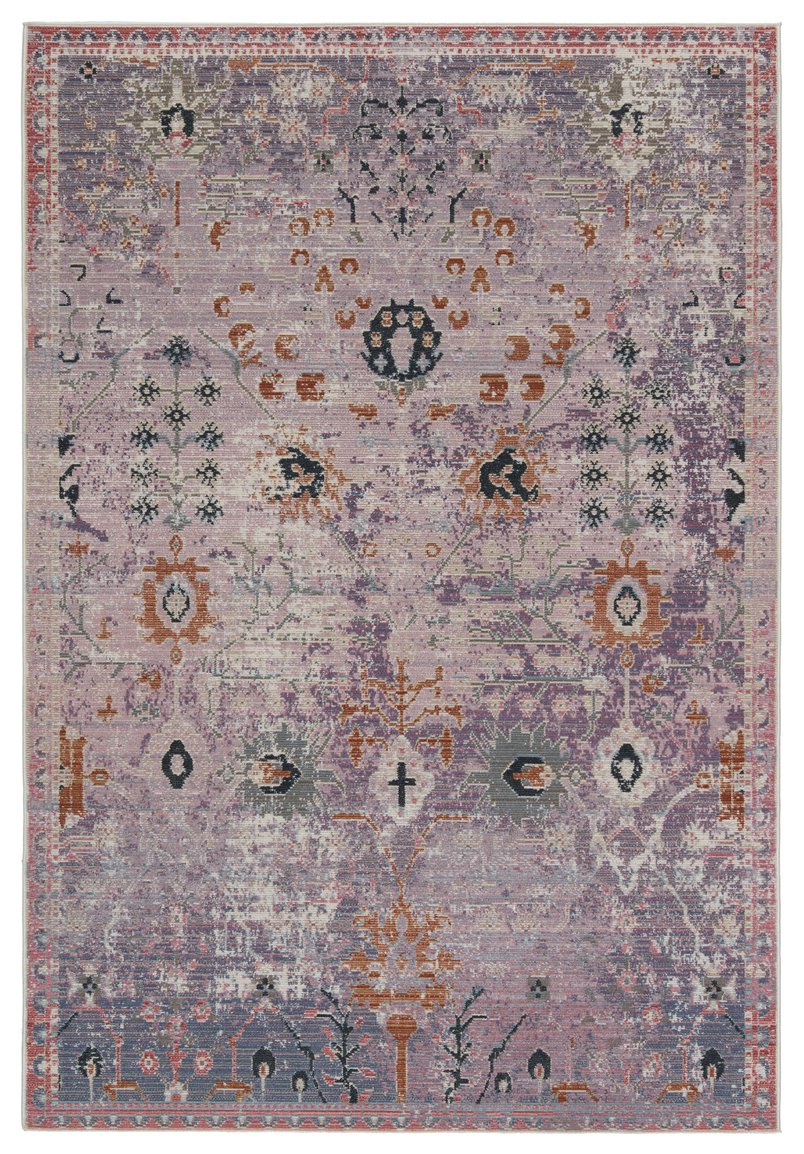 Jaipur Living Swoon Elva Swo07 Powerloomed Machinemade 100% Polyester Moroccan / Bohemian Oriental Outdoor Rug Purple, Pink 100% Polyester Rug150691