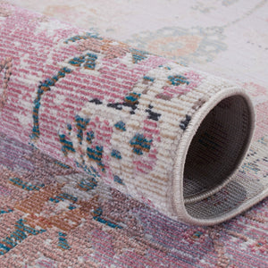 Jaipur Living Swoon Elva Swo07 Powerloomed Machinemade 100% Polyester Moroccan / Bohemian Oriental Outdoor Rug Purple, Pink 100% Polyester Rug150691