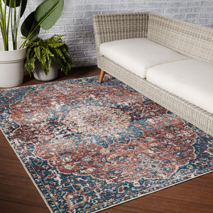 Jaipur Living Vibe by Jaipur Living Akela Turkish Medallion Polyester Indoor Outdoor Accent Rug 2'6"X8' RUG150652