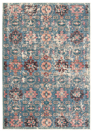 Jaipur Living Swoon Farella Swo10 Powerloomed Machinemade 100% Polyester Moroccan / Bohemian Oriental Outdoor Rug Blue, Pink 100% Polyester Rug150670