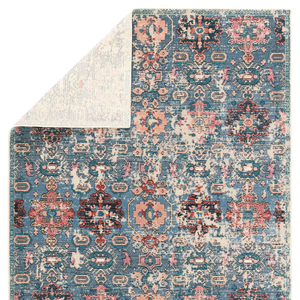 Jaipur Living Swoon Farella Swo10 Powerloomed Machinemade 100% Polyester Moroccan / Bohemian Oriental Outdoor Rug Blue, Pink 100% Polyester Rug150670