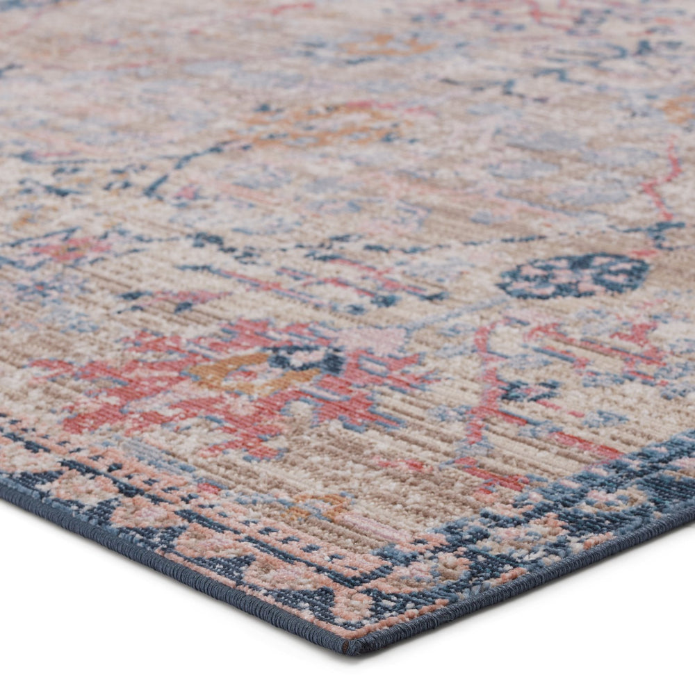 Jaipur Living Swoon Elva Swo11 Powerloomed Machinemade 100% Polyester Vintage Oriental Outdoor Rug Tan, Blue 100% Polyester Rug150637