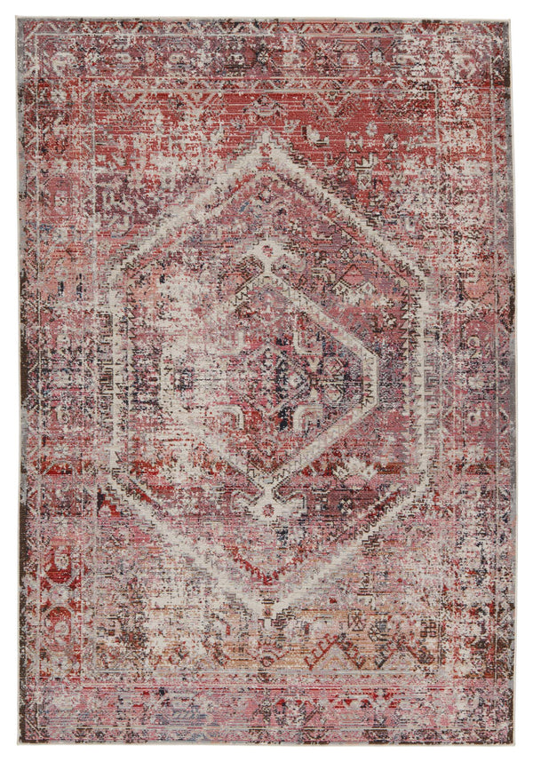 Jaipur Living Vibe by Jaipur Living Armeria Turkish Medallion Polyester Indoor Outdoor Runner Rug Pink 8'X10' RUG150644