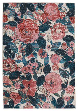 Jaipur Living Vibe by Jaipur Living Illiana Floral Polyester Indoor Outdoor Rug Romantic Turkish Style 4' x 5'7" RUG153203
