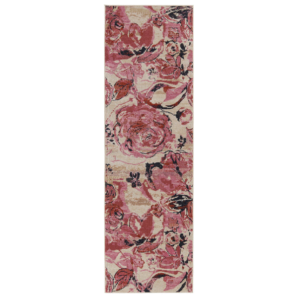 Jaipur Living Vibe by Jaipur Living Hermione Floral Polyester Rug for Indoor Outdoor Spaces 2'6" x 8' RUG153206