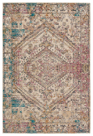 Jaipur Living Vibe by Jaipur Living Armeria Turkish Medallion Polyester Indoor Outdoor Runner Rug Multicolor 5'X7'3" RUG156806