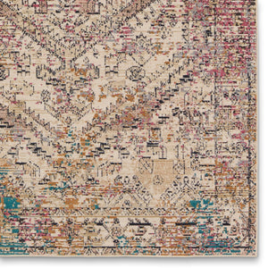Jaipur Living Vibe by Jaipur Living Armeria Turkish Medallion Polyester Indoor Outdoor Runner Rug Multicolor 5'X7'3" RUG156806