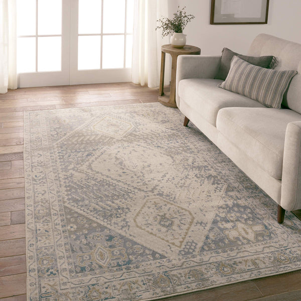 Jaipur Living Vibe by Jaipur Living Faded Medallion Indoor Outdoor Polypropylene Area Rug RUG156811