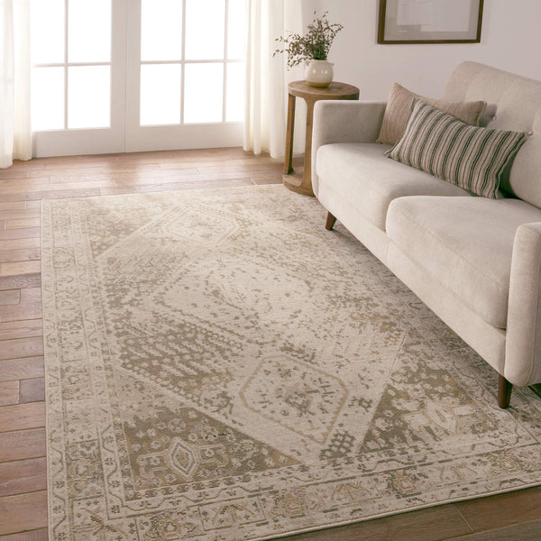 Jaipur Living Vibe by Jaipur Living Rush Medallion Indoor Outdoor Rug Weatherproof Polypropylene RUG156820