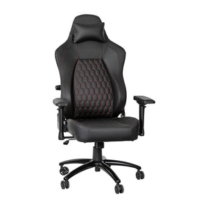 English Elm Falco Ergonomic High Back Gaming Chair with 4D Armrests, Adjustable Lumbar Support & Headrest Pillow SY-088-RD-GG