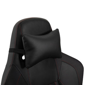 English Elm Falco Ergonomic High Back Gaming Chair with 4D Armrests, Adjustable Lumbar Support & Headrest Pillow SY-088-RD-GG