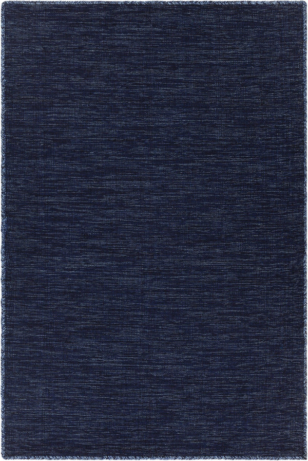 Chandra Rugs Hand-woven Reversible Cotton Rug - Artisan Crafted, 100% Pure Cotton, Stylish & Versatile Home Decor! Navy Cotton Syb46004-576