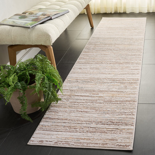 Safavieh Sydney Transitional Round Rug In Beige & Brown-Ivory — Low-Pile, Durable Power-Loomed Turkish Design 6'-6" x 6'-6" SYD400B-7R