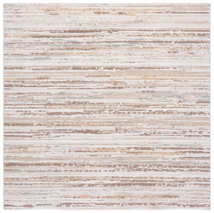 Safavieh Sydney Transitional Round Rug In Beige & Brown-Ivory — Low-Pile, Durable Power-Loomed Turkish Design 6'-6" x 6'-6" SYD400B-7R