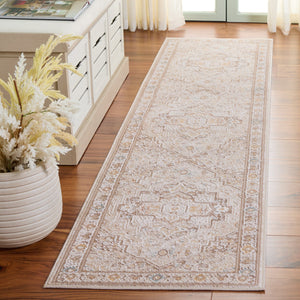 Safavieh Sydney Traditional Beige Brown Ivory Area Rug — Power-Loomed Durability, Soft Textured Blend 6'-6" x 6'-6" SYD402B-7R