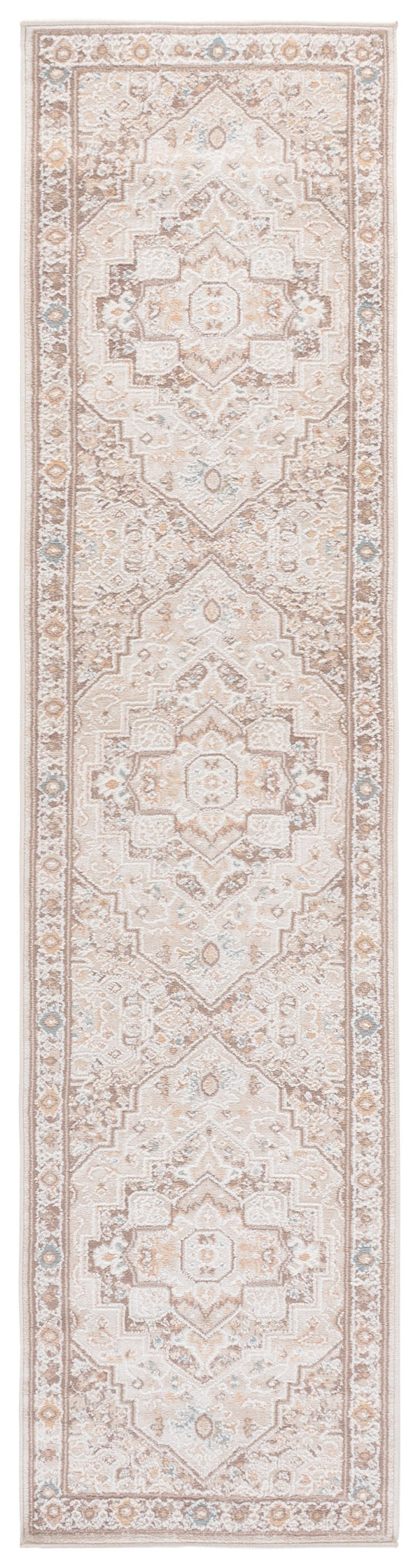 Safavieh Sydney Traditional Beige Brown Ivory Area Rug — Power-Loomed Durability, Soft Textured Blend 6'-6" x 6'-6" SYD402B-7R