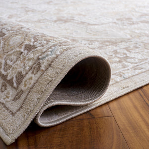 Safavieh Sydney Traditional Beige Brown Ivory Area Rug — Power-Loomed Durability, Soft Textured Blend 6'-6" x 6'-6" SYD402B-7R