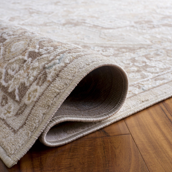 Safavieh Sydney Traditional Beige Brown Ivory Area Rug — Power-Loomed Durability, Soft Textured Blend 6'-6" x 6'-6" SYD402B-7R