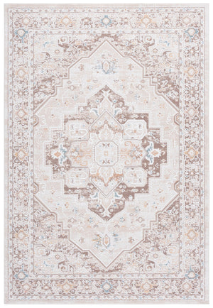 Safavieh Sydney Traditional Beige Brown Ivory Area Rug — Power-Loomed Durability, Soft Textured Blend 6'-6" x 6'-6" SYD402B-7R