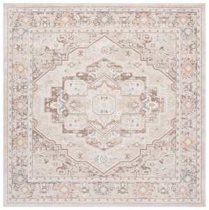 Safavieh Sydney Traditional Beige Brown Ivory Area Rug — Power-Loomed Durability, Soft Textured Blend 6'-6" x 6'-6" SYD402B-7R